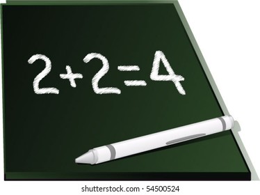 Math Crayon Board - vector illustration