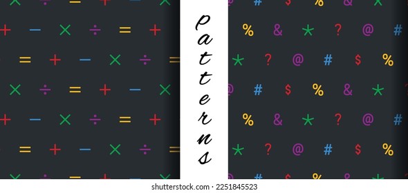 Math Creative Seamless Pattern Design in Vector Art