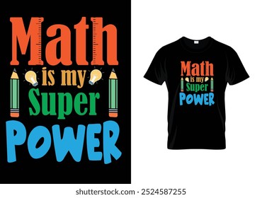  Math Creative Typography T-shirt Design