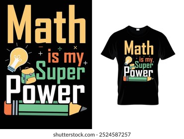  Math Creative Typography T-shirt Design