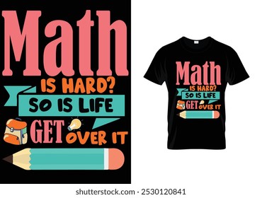  Math Creative Typography T-shirt Design