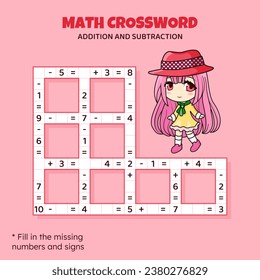Rompecabezas entre matemáticas. Adición y sustracción.
