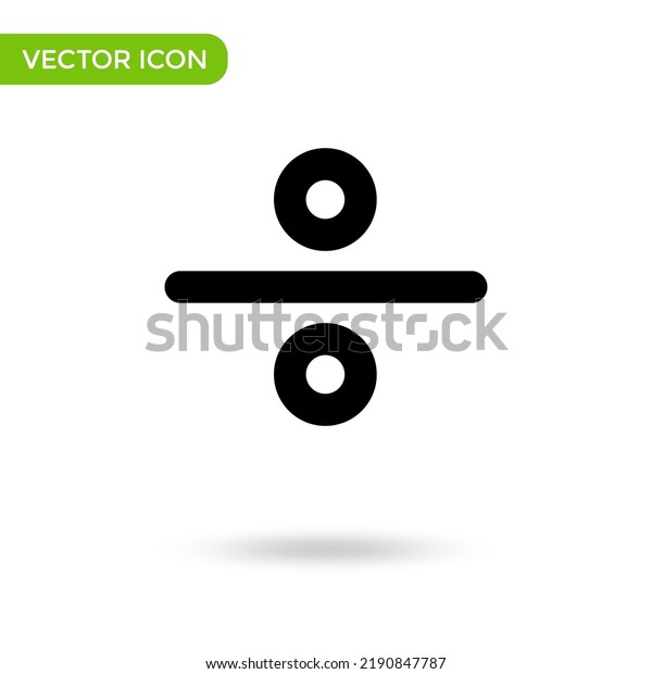 math divide\
icon. minimal and creative icon isolated on white background.\
vector illustration symbol\
mark.