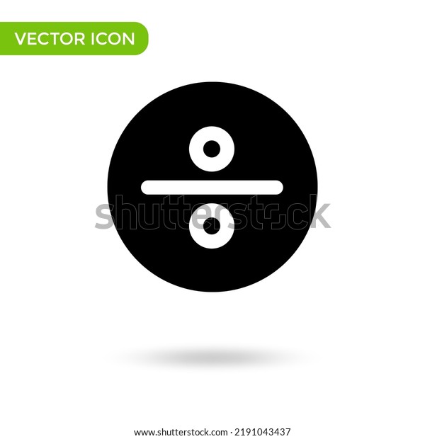 math divide\
icon. minimal and creative icon isolated on white background.\
vector illustration symbol\
mark.