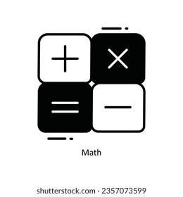 Math doodle Icon Design illustration. School and Study Symbol on White background EPS 10 File 