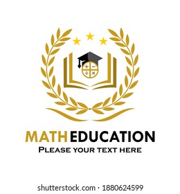 Math education logo template illustration