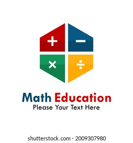 Math education logo template illustration