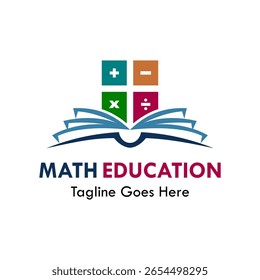 Ilustração do modelo do logotipo de formação de matemática