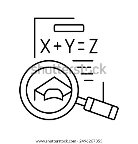 math education science line icon vector. math education science sign. isolated contour symbol black illustration