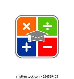 Math Education Symbol Logo Template