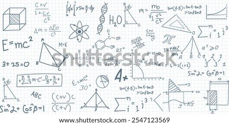 math education symbols vector design isolated white background