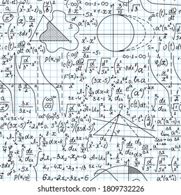 Mathematics Equations Formulas On White Background Stock Illustration ...