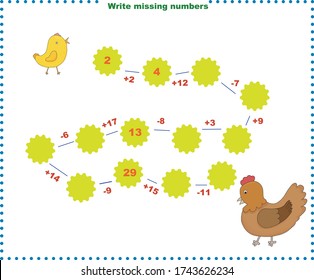  Math educational games for children. Fill in the line, write the missing numbers. Solve the equation and help the cub find the mom. mathematical activity for preschoolers and toddlers
