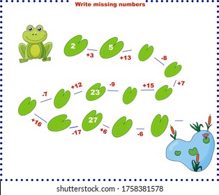 Math educational games for children. Fill in the line, write the missing numbers. mathematical activity for preschoolers and toddlers