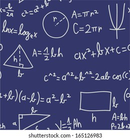 Math elements seamless pattern.