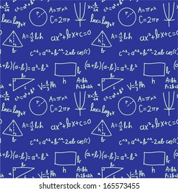 Math elements seamless pattern.