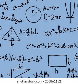 Math elements seamless pattern.