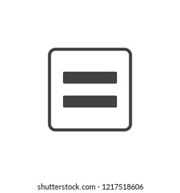 Math Equal vector icon. filled flat sign for mobile concept and web design. simple solid icon. Symbol, logo illustration. Pixel perfect vector graphics