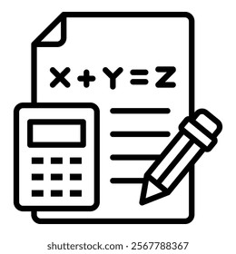 Math Equations Icon Element For Design