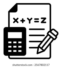 Math Equations Icon Element For Design