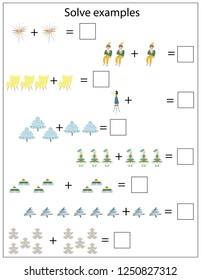 Math exercises for children.
