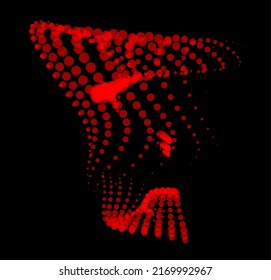 Math flow template for presentation. Light-emitting lines highlighting regularity space of particles. Ordered sinusoidal science. Processing a large data stream. Disappearing magical mysterious spots.