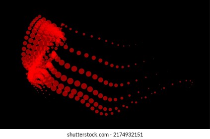 Math flow template for presentation. Light-emitting lines highlighting regularity space of particles. Ordered sinusoidal science. Processing a large data stream. Disappearing magical mysterious spots.