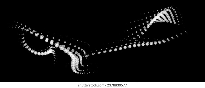 Math flow template for presentation. Light-emitting lines highlighting regularity space of particles. Ordered sinusoidal science. Processing a large data stream. Disappearing magical mysterious spots.
