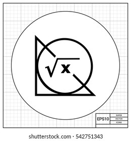 Math Formula, Circle and Triangle Icon