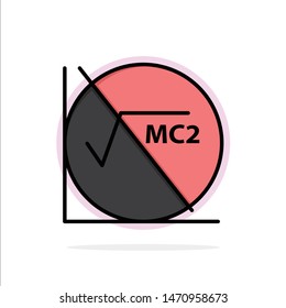 Math, Formula, Math Formula, Education Abstract Circle Background Flat color Icon. Vector Icon Template background