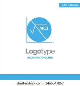 Math, Formula, Math Formula, Education Blue Business Logo Template. Vector Icon Template background