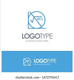 Math, Formula, Math Formula, Education Blue Logo Line Style