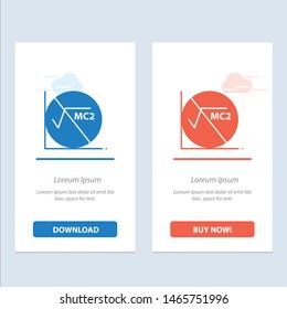 Math, Formula, Math Formula, Education  Blue and Red Download and Buy Now web Widget Card Template. Vector Icon Template background
