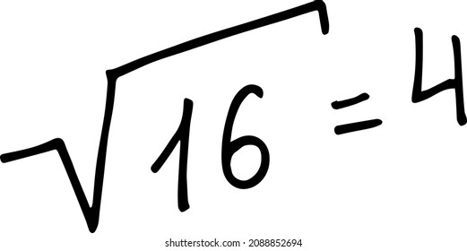 Fórmula matemática, dibujada a mano. Ilustración de garabatos dibujada a mano.
Arte de línea.