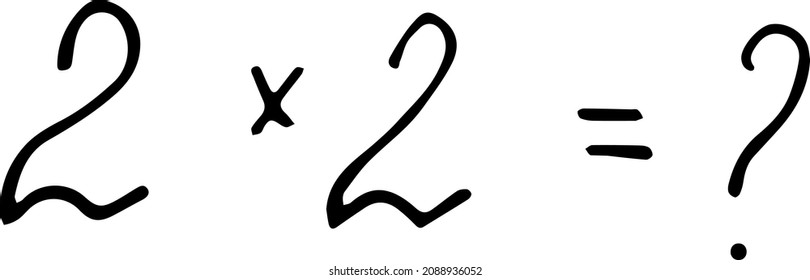 Mathe-Formel, handgezeichnet. Handgezeichnete Doodles-Illustration.
Line Art.