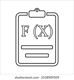 Math Formula Icon In Outline Style