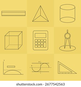 Icono de fórmula matemática. Ilustración de stock