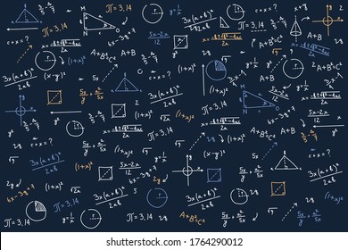 Math Formulas Background Vector Illustration Stock Vector (Royalty Free ...