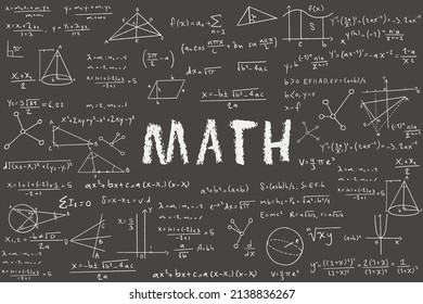 math formulas and geometry shapes background