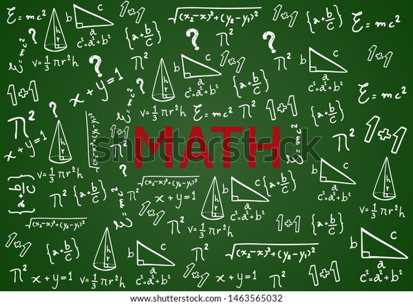 Math Formulas On Blackboard Banner Math Stock Vector Royalty Free