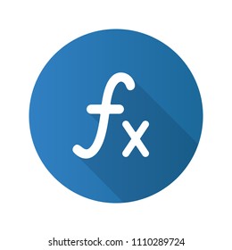 Math function flat design long shadow glyph icon. Vector silhouette illustration - Powered by Shutterstock - Get 15% off with code: PIKWIZARD15