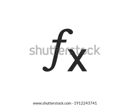 Math function, graph icon. Vector illustration. Flat design.