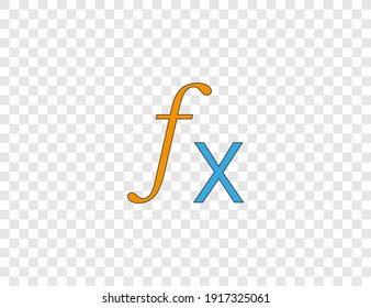 Math function icon. Vector illustration. Flat design.