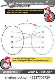 Math, functions, Next generation problems, for teachers, boy, girl, two sisters speech bubble, template, experiment