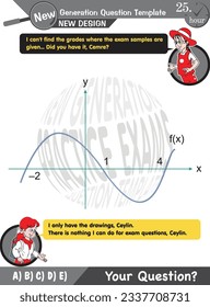 Math, functions, Next generation problems, for teachers, boy, girl, two sisters speech bubble, template, experiment