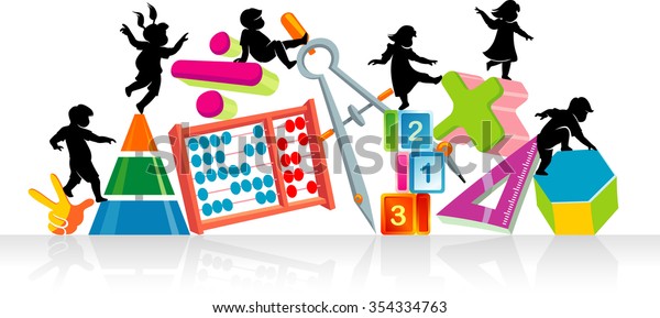 Math Funlearning Children Mathematics Fun Way Stock Vector