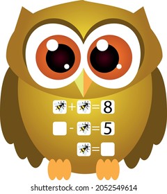 Math game for children. Preschool education. Logic game for the development of thinking. Vector