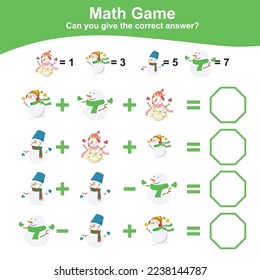 Math game for kids. Counting activity worksheet for children. Educational printable mathematic for preschool. This worksheet is suitable for educating the early age children on how to count well. 