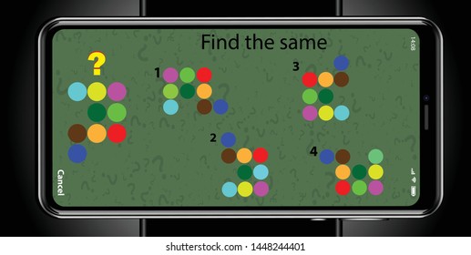 Math game for kids. The development of thinking. Riddle. Vector