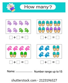 Mathe-Spiel für Kinder. Aktivität des vorschulischen Arbeitsblattes. Druckbares Arbeitsblatt.